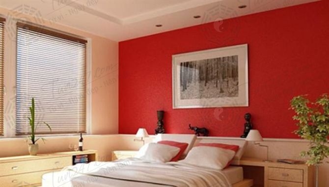 Sử dụng những màu đỏ, hồng hoặc tím trong phòng ngủ rất tốt cho mệnh Hỏa